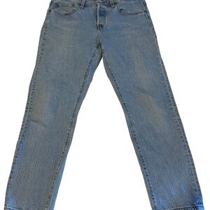 VINTAGE Levi's womens Straight Jeans in Light Blue